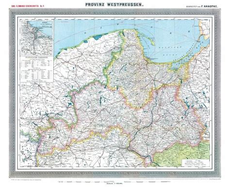 Historische Karte Provinz Westpreussen Um Plano Von Friedrich