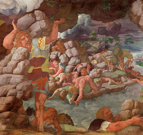 Fall Of The Giants Chamber Of The Giants Fresco No1 Painting By