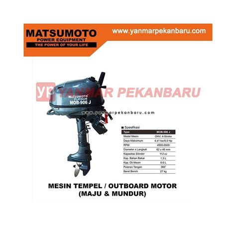 Mesin Tempel Perahu Outboard Mob J Tak Matsumoto Yanmar