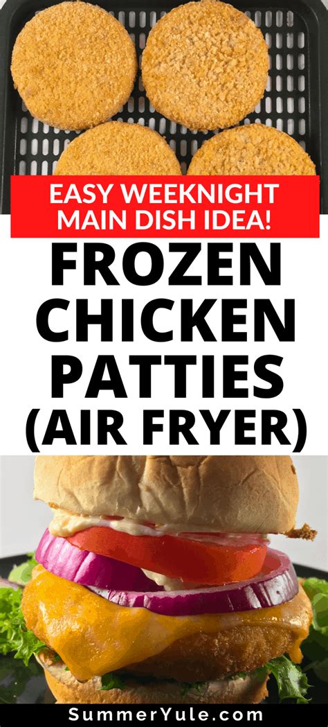 how long to air fry frozen chicken patties