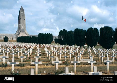 First World War Cemetery Douaumont Verdun Lorraine France Stock Photo