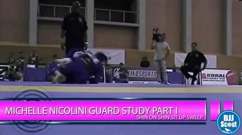 BJJ Scout Michelle Nicolini Guard Study Part 1 Shin On Shin Sit Up Sweep