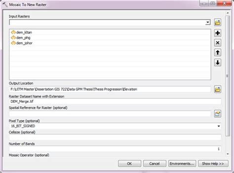 How To Merge Multiple Raster Datasets Into A New Raster Dataset In Arcmap