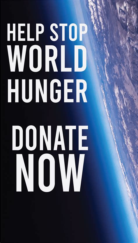 Stop World Hunger Poster On Behance