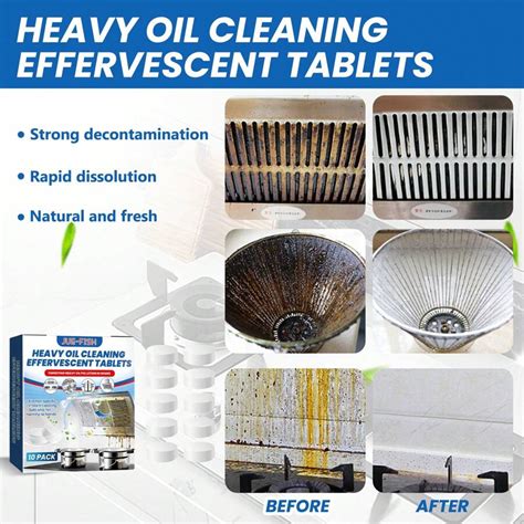 Jue Fish Kitchen Cleaning Effervescent Tablets Heavy Oil Dirt Stain