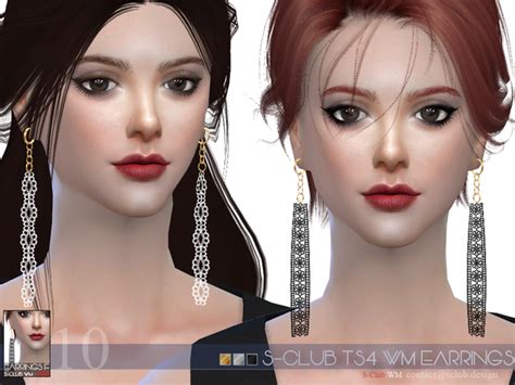 Earrings No Set Collection The Sims 4 P1 Sims4 Clove Share Asia