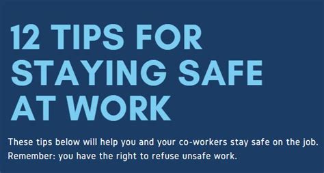 12 Tips For Staying Safe At Work Breakaway Staffing