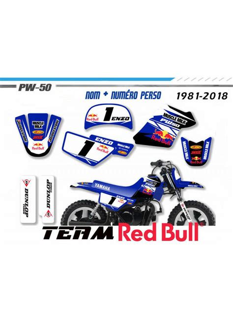 Kit déco Yamaha 50 PW 50PW decografix TEAM decografix piwi peewee xride