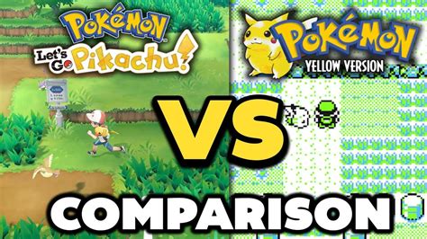 Pok Mon Let S Go Pikachu Eevee Comparison Vs Pok Mon Yellow