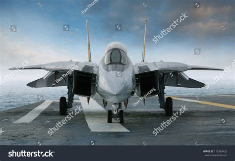 F14 Jet Fighter On Aircraft Carrier Stock Photo 115399432 - Shutterstock