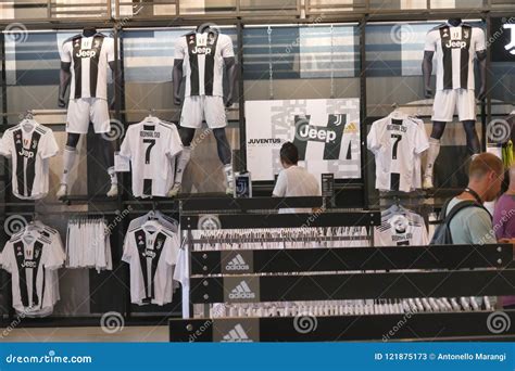 Supporters of Juventus FC in Official Store for New Jersey Number 7 of