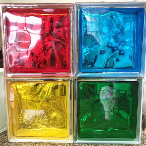 Glass Block Brilly Collection Colors Glass Blocks Colored Glass Block Glass Block Installation