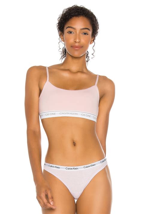 Calvin Klein Underwear Ck One Cotton Unlined Bralette In Nymphs Thigh