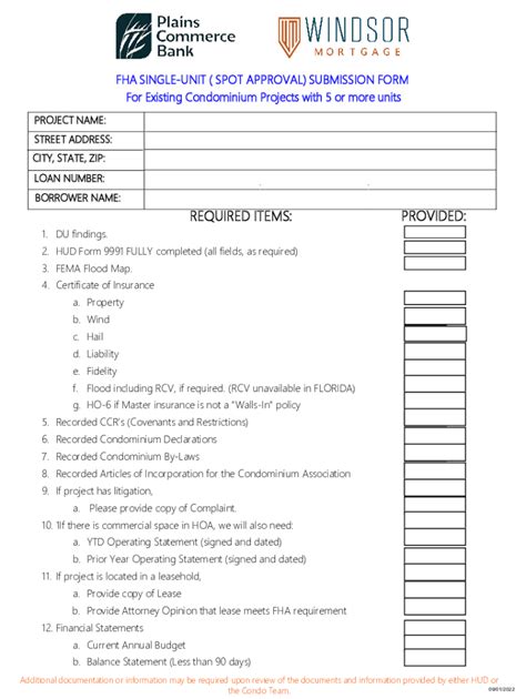 Fillable Online Fha Single Unit Approval Wnd Sua Form Fax Email Print