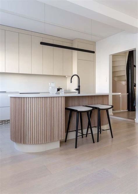 Trendy And Eye Catchy Fluted Kitchen Islands Digsdigs