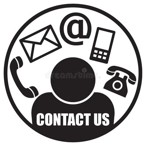 Contact Us Icon Black White Stock Illustrations – 1,038 Contact Us Icon ...