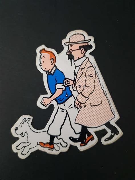 sticker Kuifje Hergé Kuifje Bobbie Zonnebloem Mijn Bobbedoes