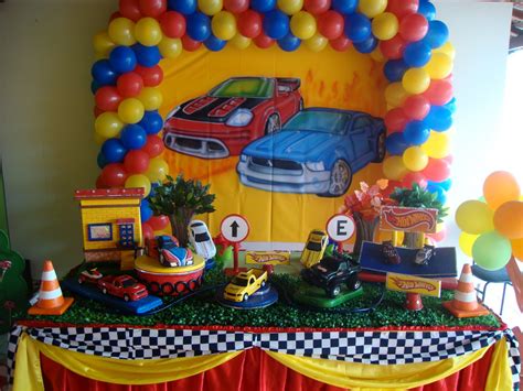 Maria Folia festas Decoração para festas infantis kit pegue e monte Hot Wheels
