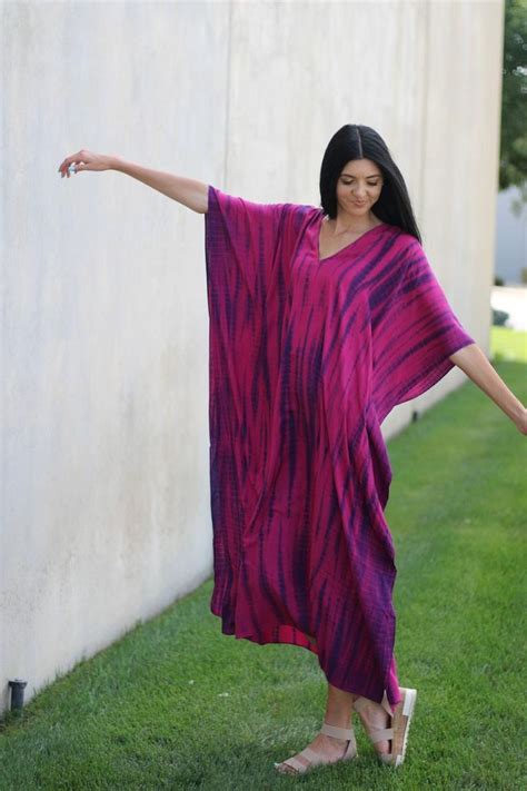 Summer Tie Dye Cotton Kaftan With Pockets Great Beach African Etsy Tie Dye Fashion Tie Dye