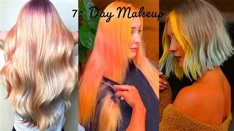 Top 12 Amazing Haircut Andtrending Rainbow Hair Color Transformation