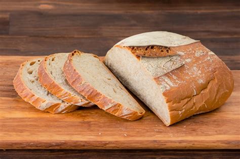 Rustic Homemade Artisan Bread On Antique Wooden Table Food Photography