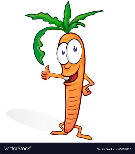 Fun Carrot Cartoon Vector Image On With Images Cartoons Vector Cartoon Vector Free