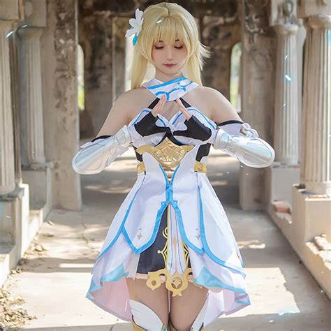 Genshin Impact Player Female Traveler Lumine Cosplay Costume – Gcosplay