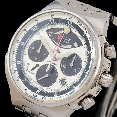 Mens Citizen Chronograph Eco Drive Wr200 Ebth