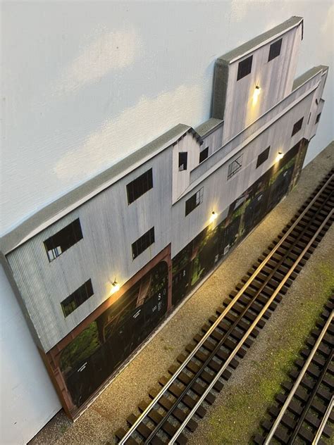 HO Scale COAL MINE TIPPLE Building Flat W LEDs Trackside Industry