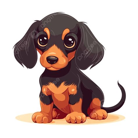 Lindo Perro Salchicha PNG dibujos Pegatina Clipart Lindo Bebé