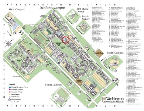 washington university map danforth