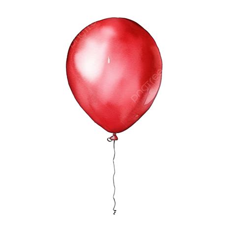 Red Balloon In Watercolor Balloon Red Party Png Transparent Image