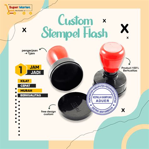 Jual Hari Jadi Cetak Stempel Flash Bulat Otomatis Cepat