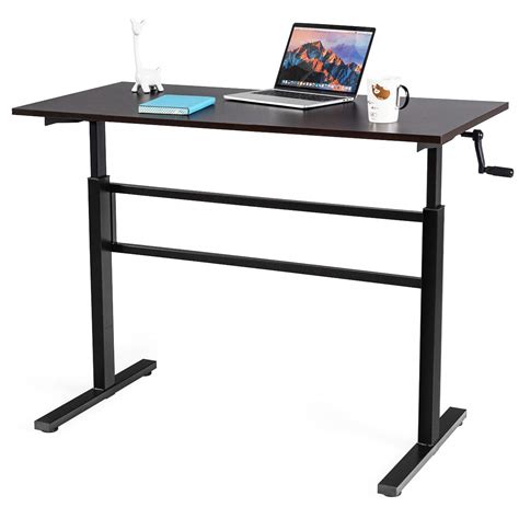 Buy Tangkula Crank Adjustable Height Standing Desk Manual Sit Stand