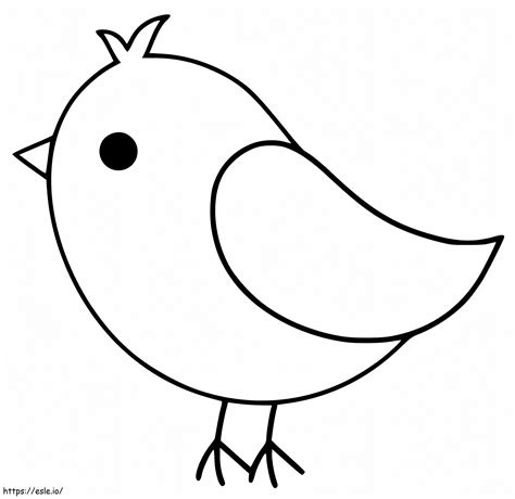 Very Easy Bird Coloring Page