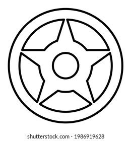 Vector Wheel Outline Icon Design Stock Vector (Royalty Free) 1986919628 | Shutterstock