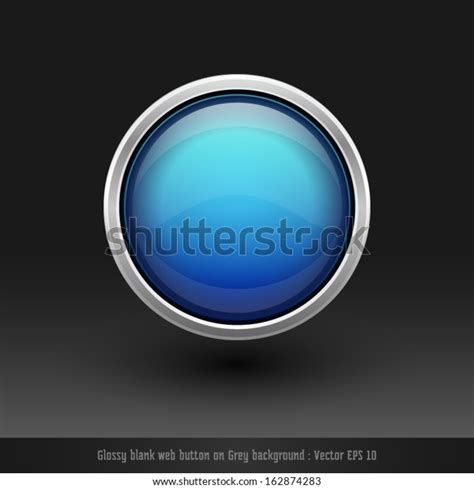 Glossy Blank Web Button On Grey Stock Vector Royalty Free 162874283