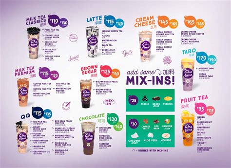 Chatime Menu Prices Philippines 2024 [updated] — All About Philippines Menu