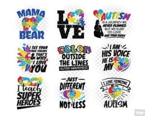 Autism SVG Sublimation Bundle With PNG DXF EPS OhMyCuttables