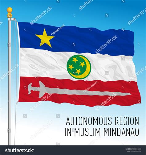 Mindanao Muslim Regional Flag Philippines Vector Stock Vector (Royalty ...