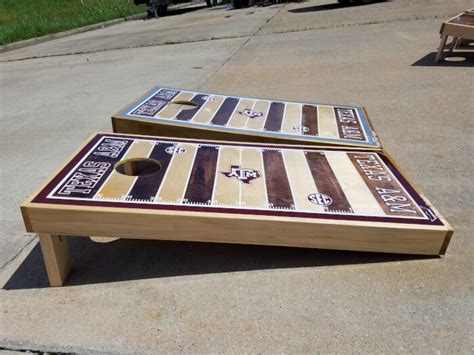 Aggie Cornhole Board Collection Triple Crown Tailgate