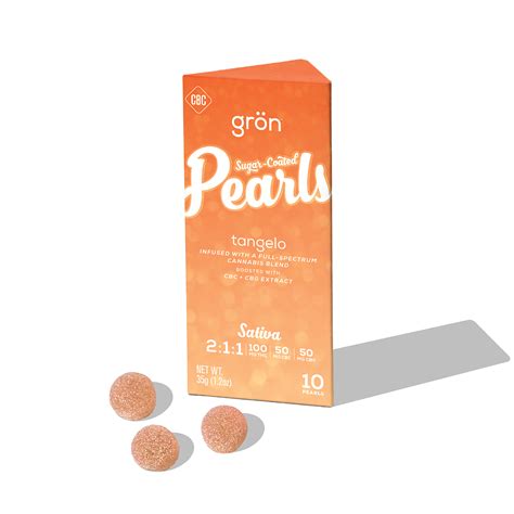 Grön 2 1 1 Tangelo Pearls Sativa Thc Cbc Cbg Leafly