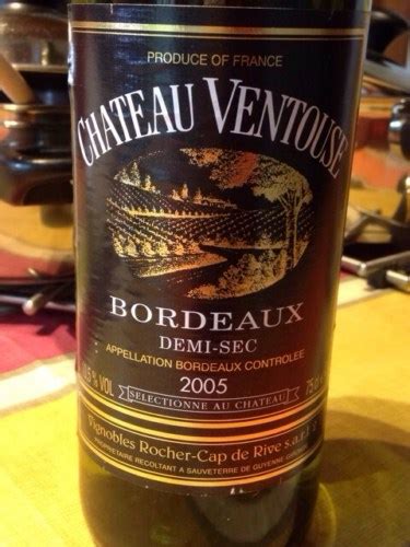 Vignobles Rocher Cap De Rive Chateau Ventouse Bordeaux Demi Sec Vivino Us