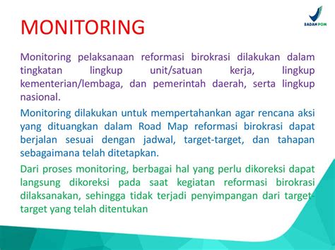 Monitoring Monitoring Pelaksanaan Reformasi Birokrasi Dilakukan Dalam