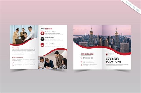 Premium Vector Corporate Bifold Brochure Template Design In Vector