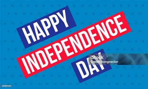 Happy Independence Day Background Style Vector Illustration Stock