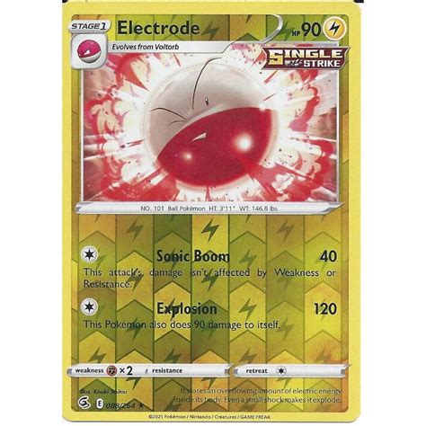 Pokemon Trading Card Game 088 264 Electrode Reverse Holo SWSH 08