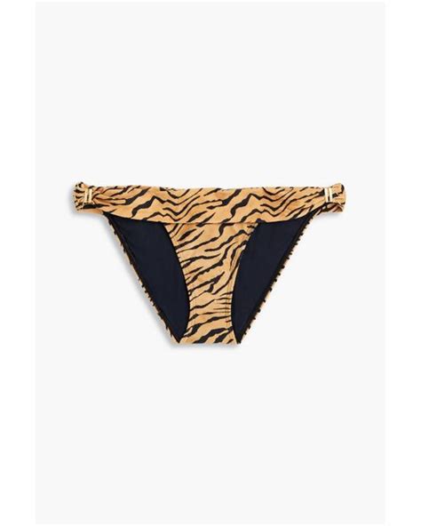 Vix Synthetic Bia Tiger Print Low Rise Bikini Briefs Lyst Uk