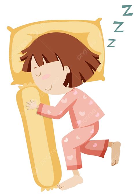 Girl Put On Pajamas Clipart