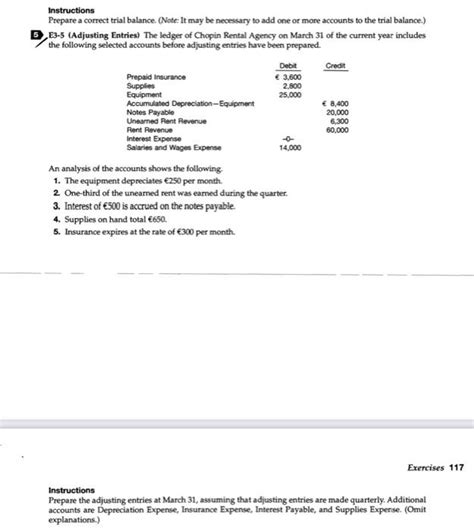 Solved Instructions Prepare A Correct Trial Balance Note